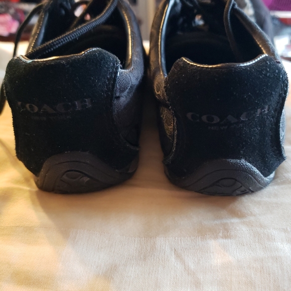 Coach Black Signature Logo C Sneakers Size 6.5 - Picture 4 of 11